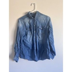 Ci Sono Denim Button Down Jacket